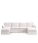 Livia Luxury Ultra Comfy Modular Sofa 4 seats with 2 ottoman