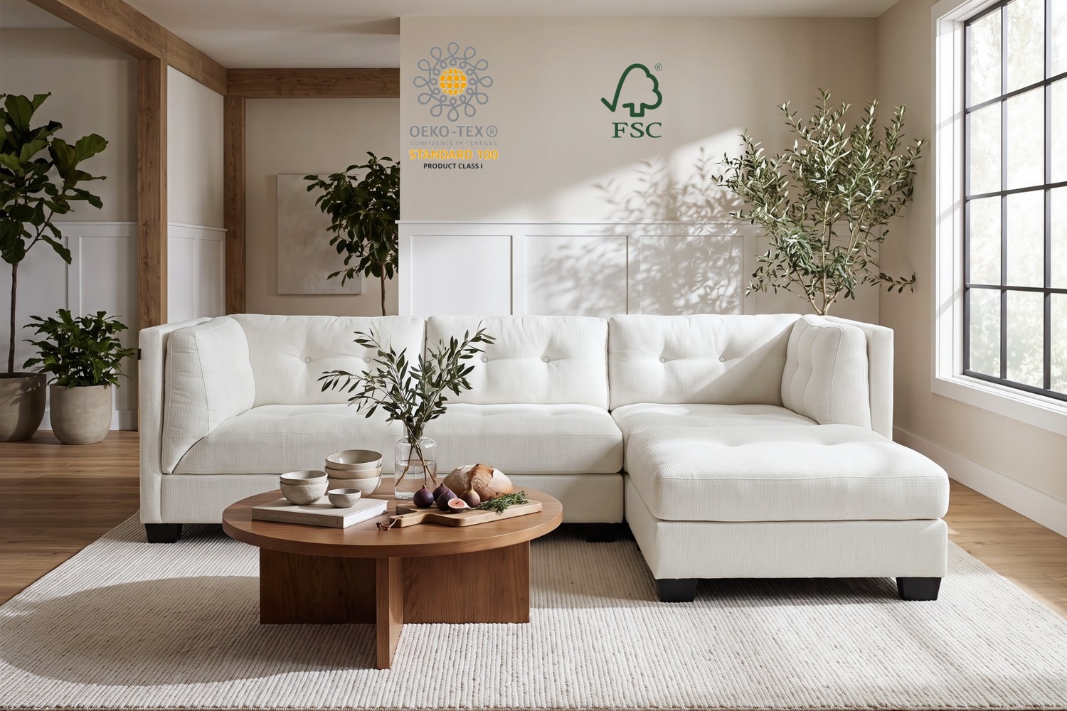 Certified sofa fabric and materials