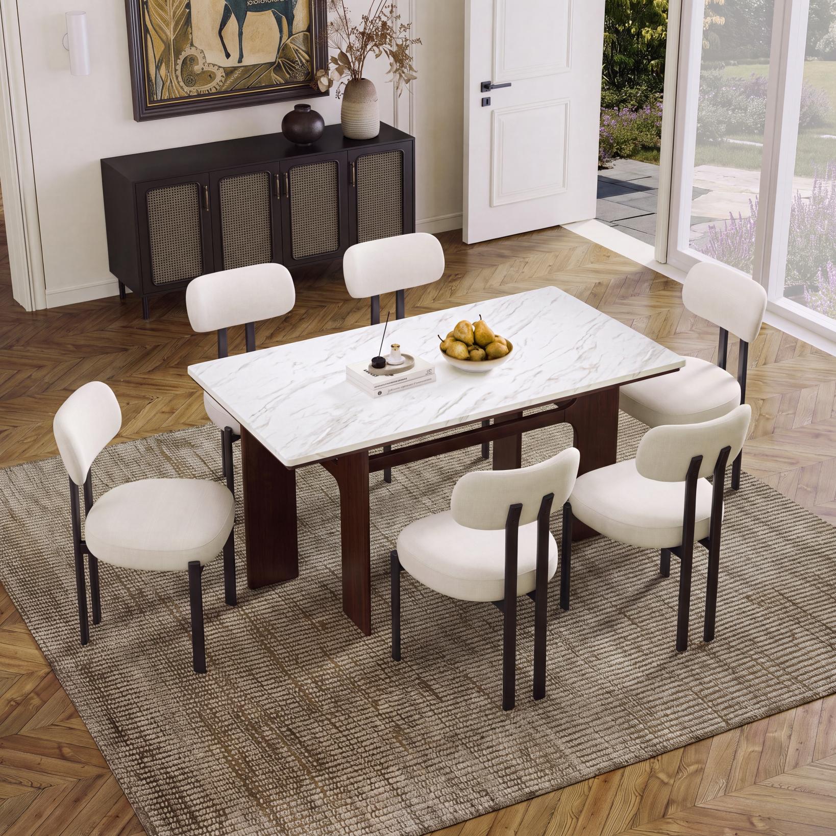 Alex 63'' Rectangle Dining Table Set