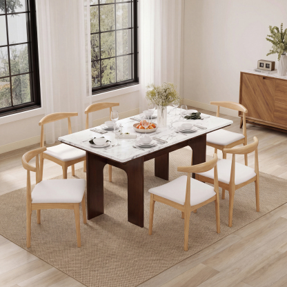 Alex 63'' Rectangle Dining Table Set For 4-6