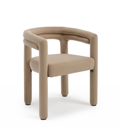 Lara 24" Dining Chair Upholstered Armchair with Back