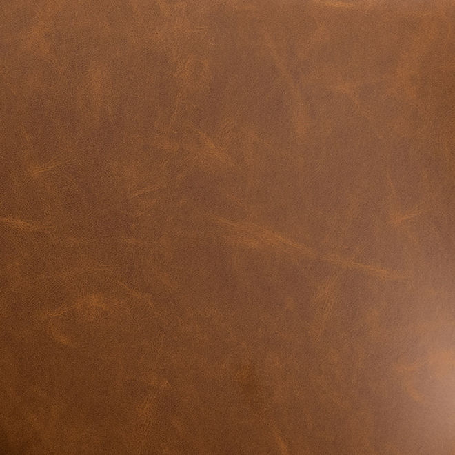 Dowel Bar Stools Brown PU Leather Modern Kitchen