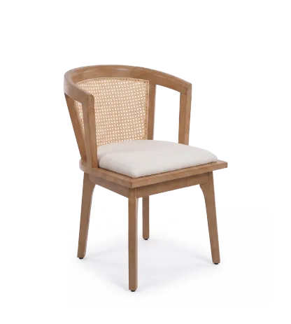 George Modern Farmhouse Upholstered Dining Chairs (Set of 2)
