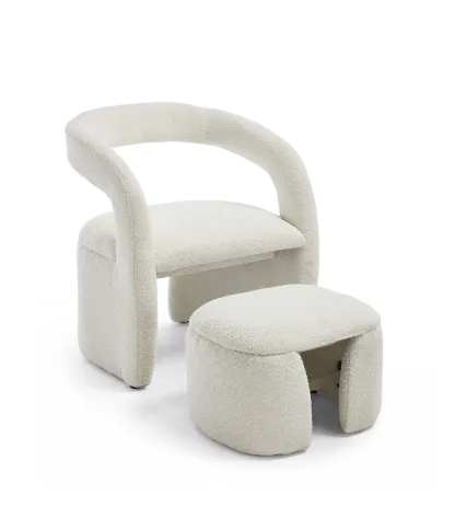 Eva Accent Chair with Ottoman