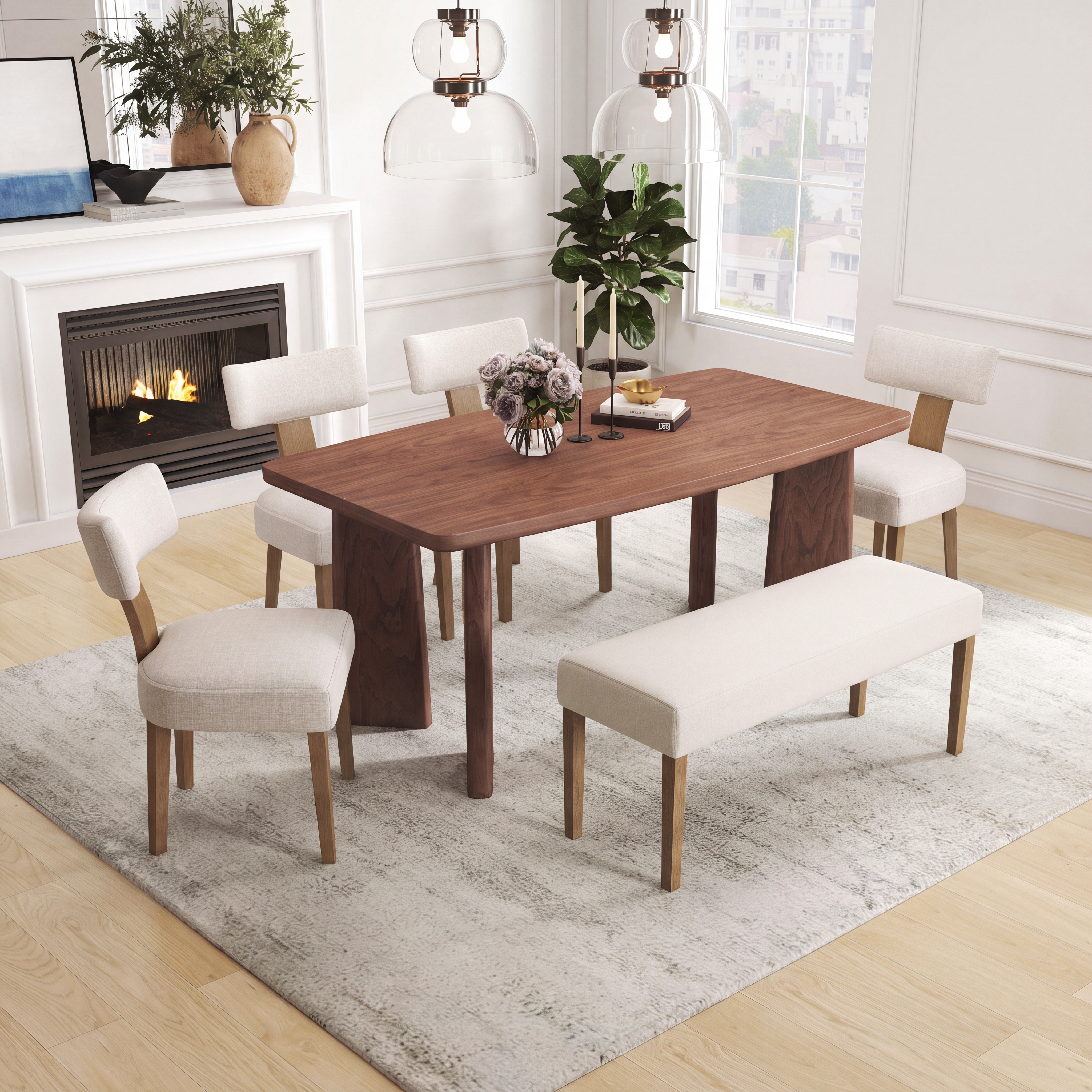 Rectangle 71" Dining Table Set