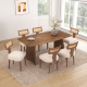 Nico Rectangular Walnut Dining Table Set (Seats 4-6)