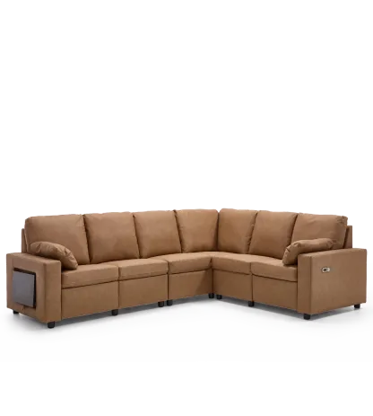 Levi Wall Hugger Reclining Sectional Sofa with Storage