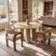 Drift 47.5'' Round Dining Table With Clara Chairs Set