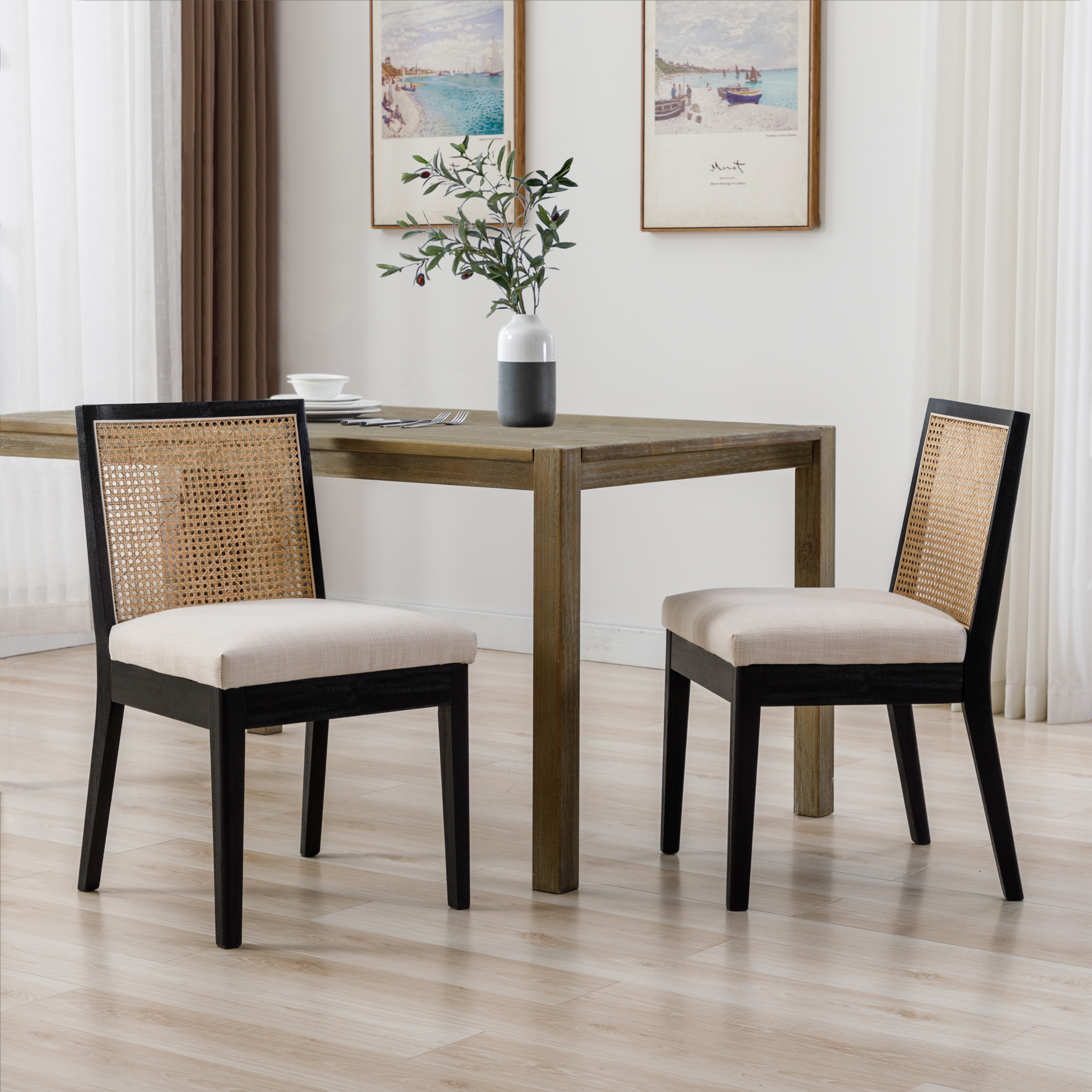 Weston Cane Dining Chairs (Set of 2)