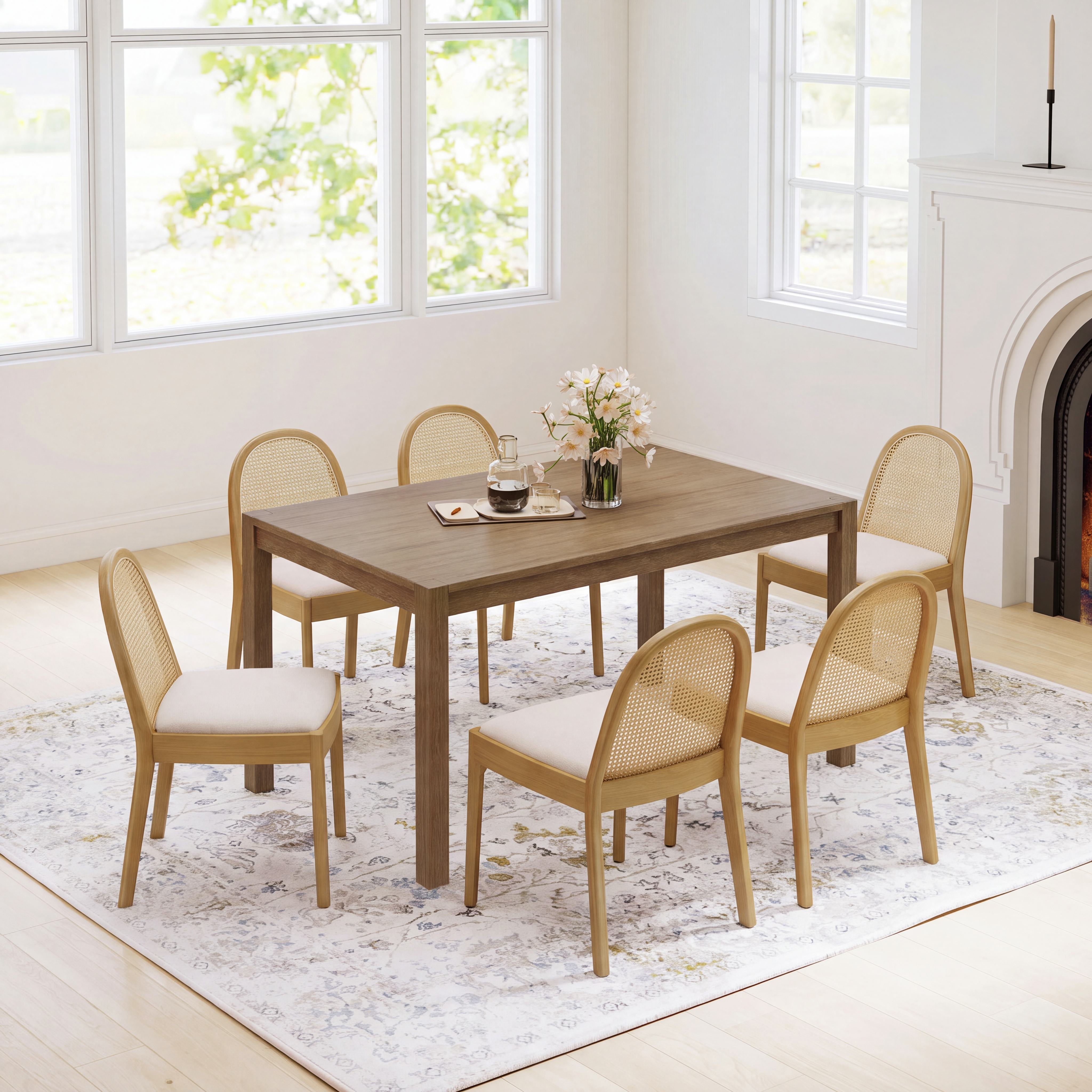 Lane 59'' Dining Table Set with Salem Chairs