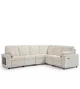 Levi 104'' Wall Hugger Reclining Sectional Sofa with Storage - Chenille Beige