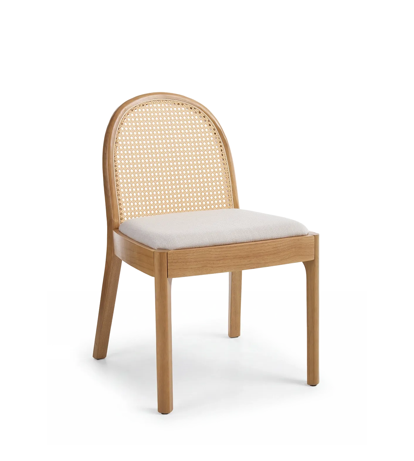 Salem Mid-Century Modern Round Rattan Dining Chairs (Set of 2)