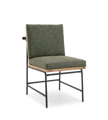 Ramsey Modern Industrial Dining Chairs (Set of 2)
