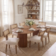 Payson Dining Table With Cane Dining Chairs Set