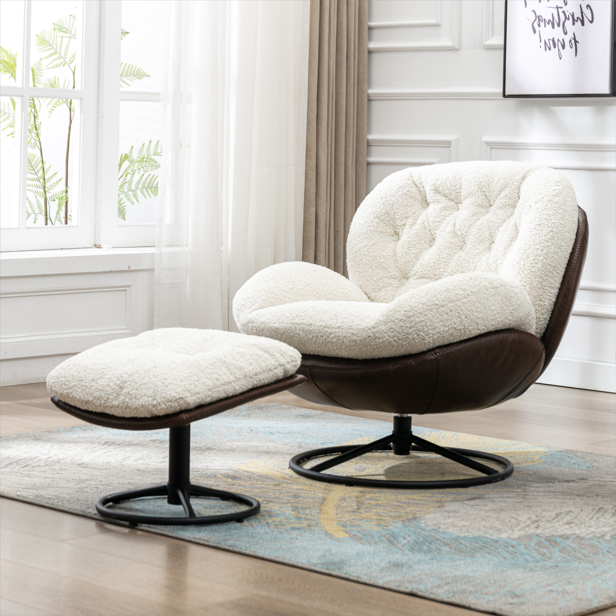 Nevan Lounge Chair with Ottoman