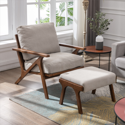 Charles Leather Lounge Armchair