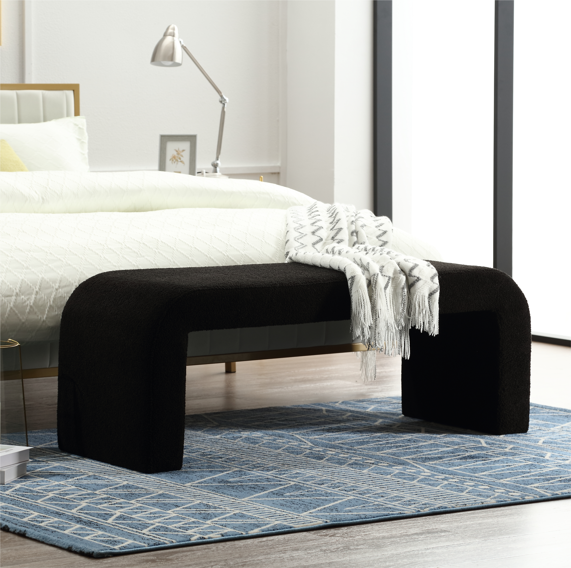 Yeelen Fuzzy Upholstery Bench