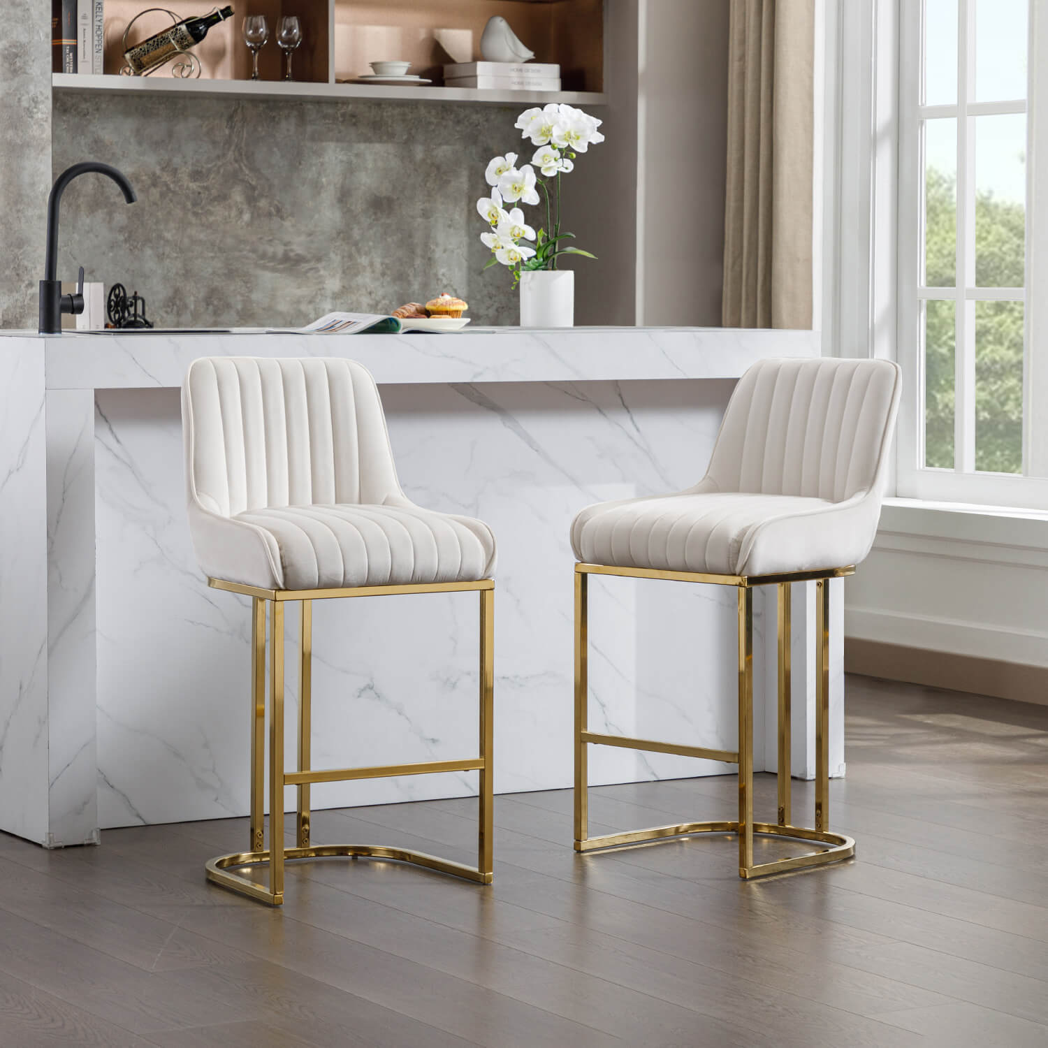 Spencer Counter & Bar Stools (Set of 2)