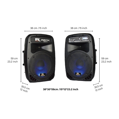 PRORECK Powerful 12-inch DJ speaker with crystal-clear sound, wireless connectivity—perfect for DJs, parties