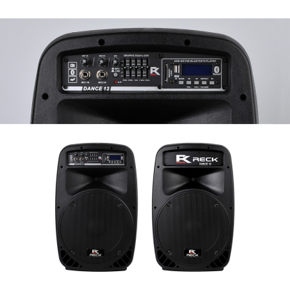 PRORECK Powerful 12-inch DJ speaker with crystal-clear sound, wireless connectivity—perfect for DJs, parties