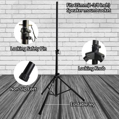 PRORECK Tripod Speaker Stands Pair for Dj/PA Speaker System