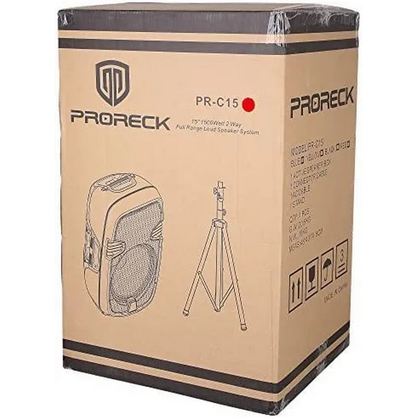 Proreckaudio PR-C15 SPEAKER PA System|15Inch 2000 Watt | PA Speaker DJ Speaker Party Speaker|Led speaker