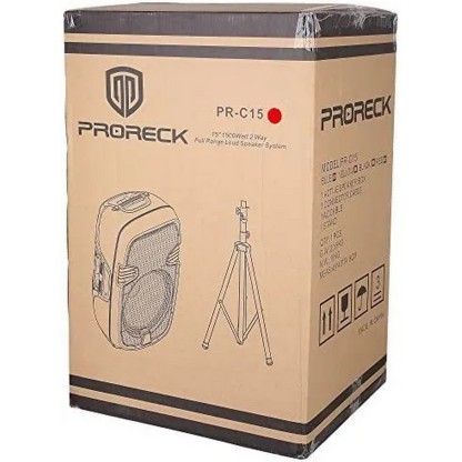 Proreckaudio PR-C15 SPEAKER PA System|15Inch 2000 Watt | PA Speaker DJ Speaker Party Speaker|Led speaker