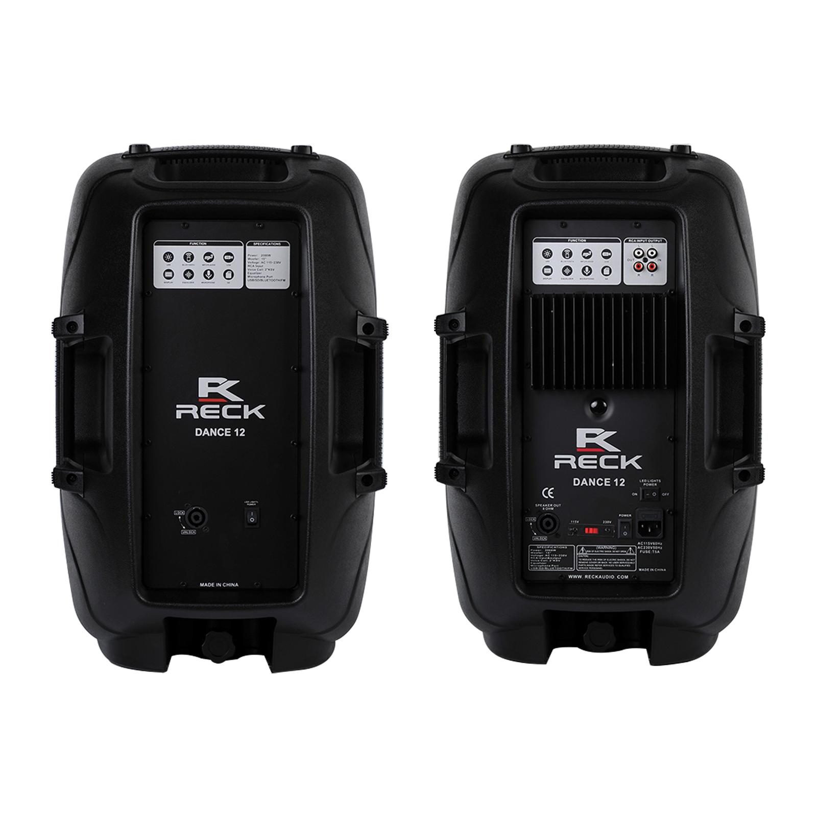 PRORECK Powerful 12-inch DJ speaker with crystal-clear sound, wireless connectivity—perfect for DJs, parties