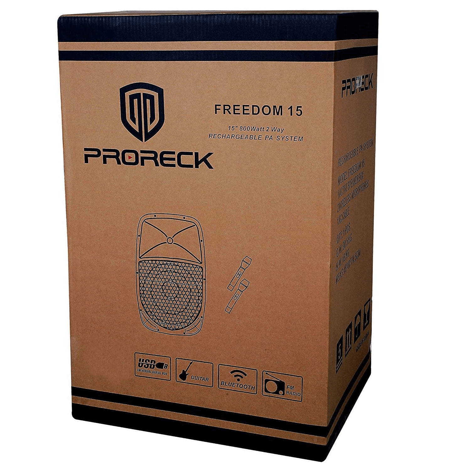 Proreck 15Inch Speaker Freedom 15 Portable
