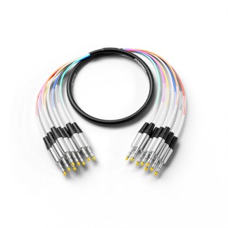 PRORECK 6ft 8-Channel TRS to TRS Cable – Balanced Audio Snake for Stage