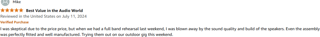 Full band rehearsal using ProReck PA system with balanced sound and clean highs