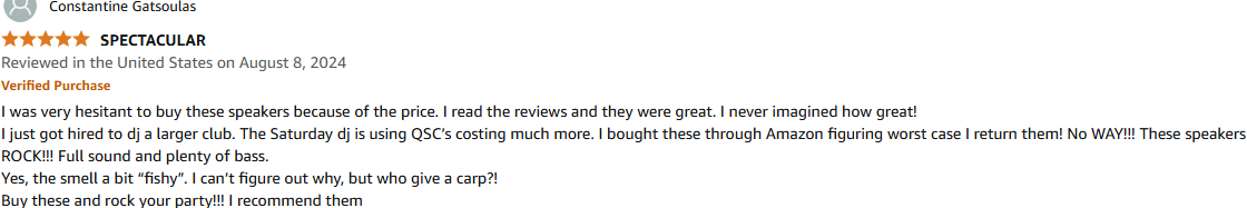 ProReck speakers used in a large club environment delivering full sound comparable to premium