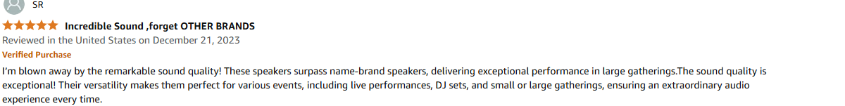 ProReck speakers used at large-scale events matching performance of JBL and Bose