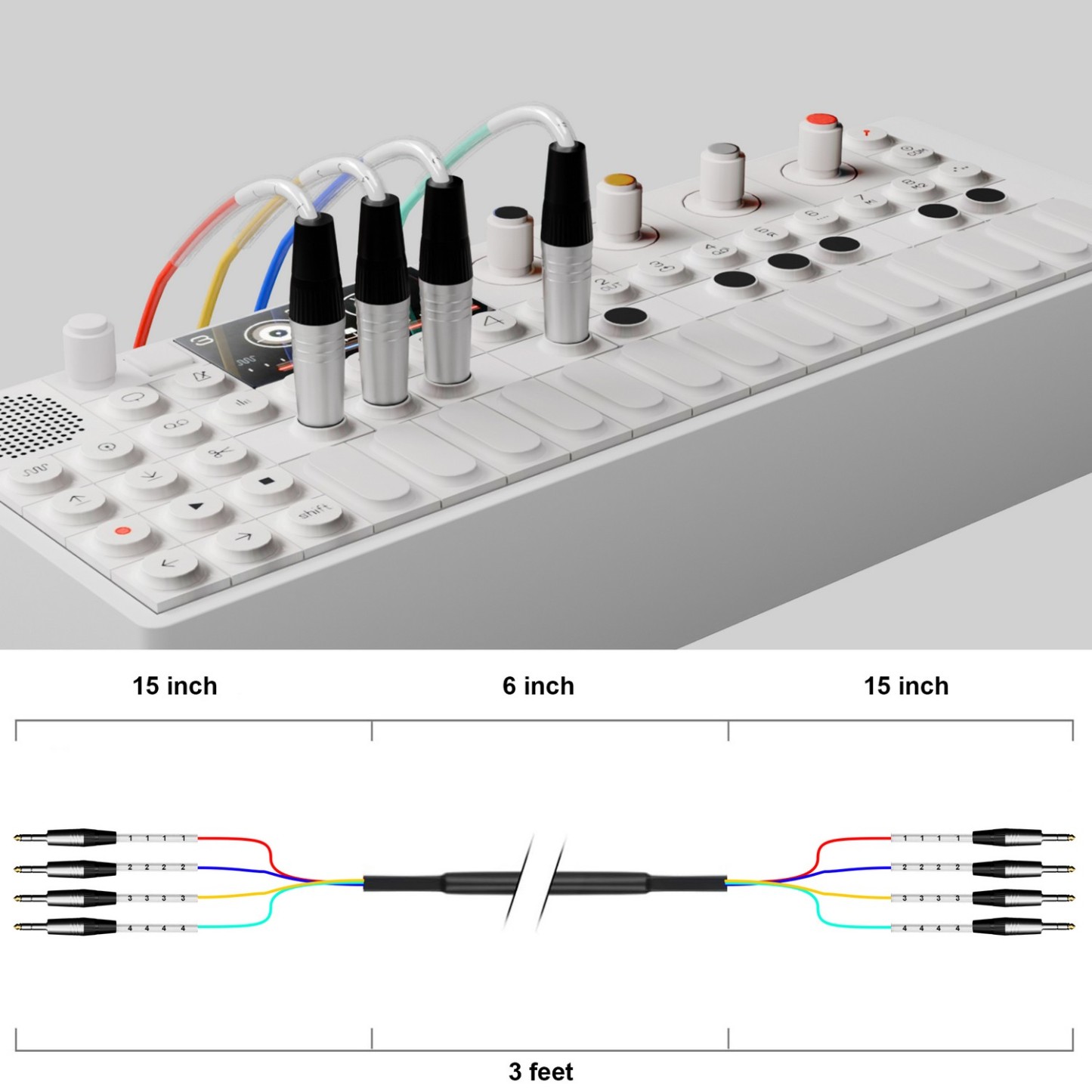 PRORECK 3ft TRS Patch Cable Connecting 