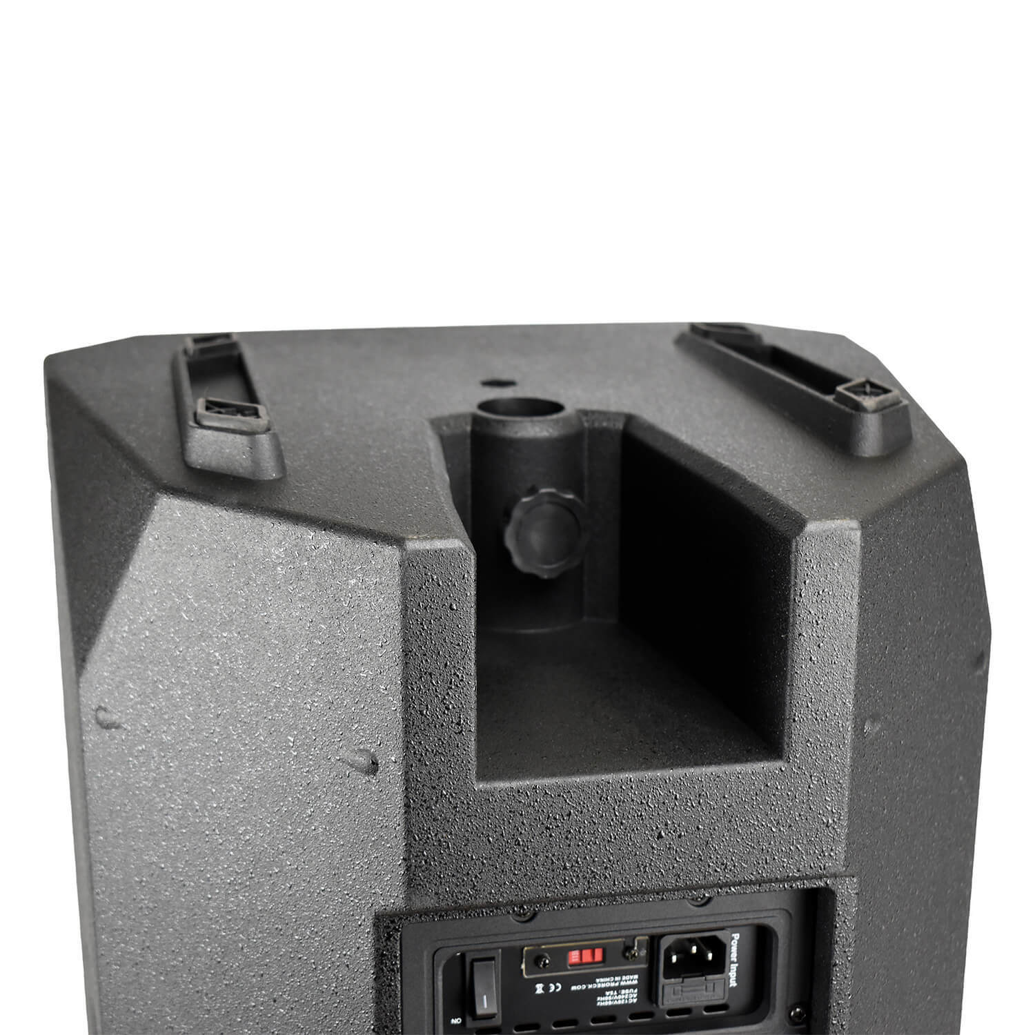 Details-of-the-PRORECK-SP15-portable-PA-system-in-handle