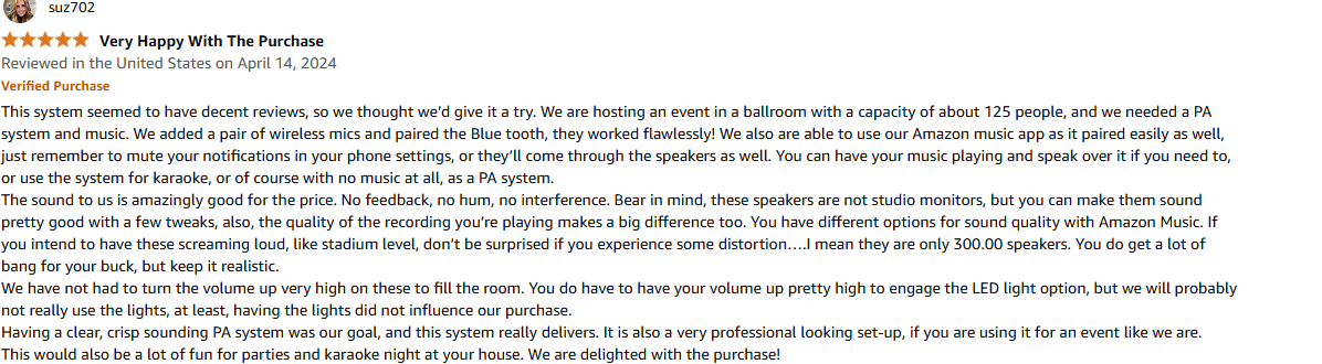 Is this PA system suitable for mid-sized indoor events and worth the investment?