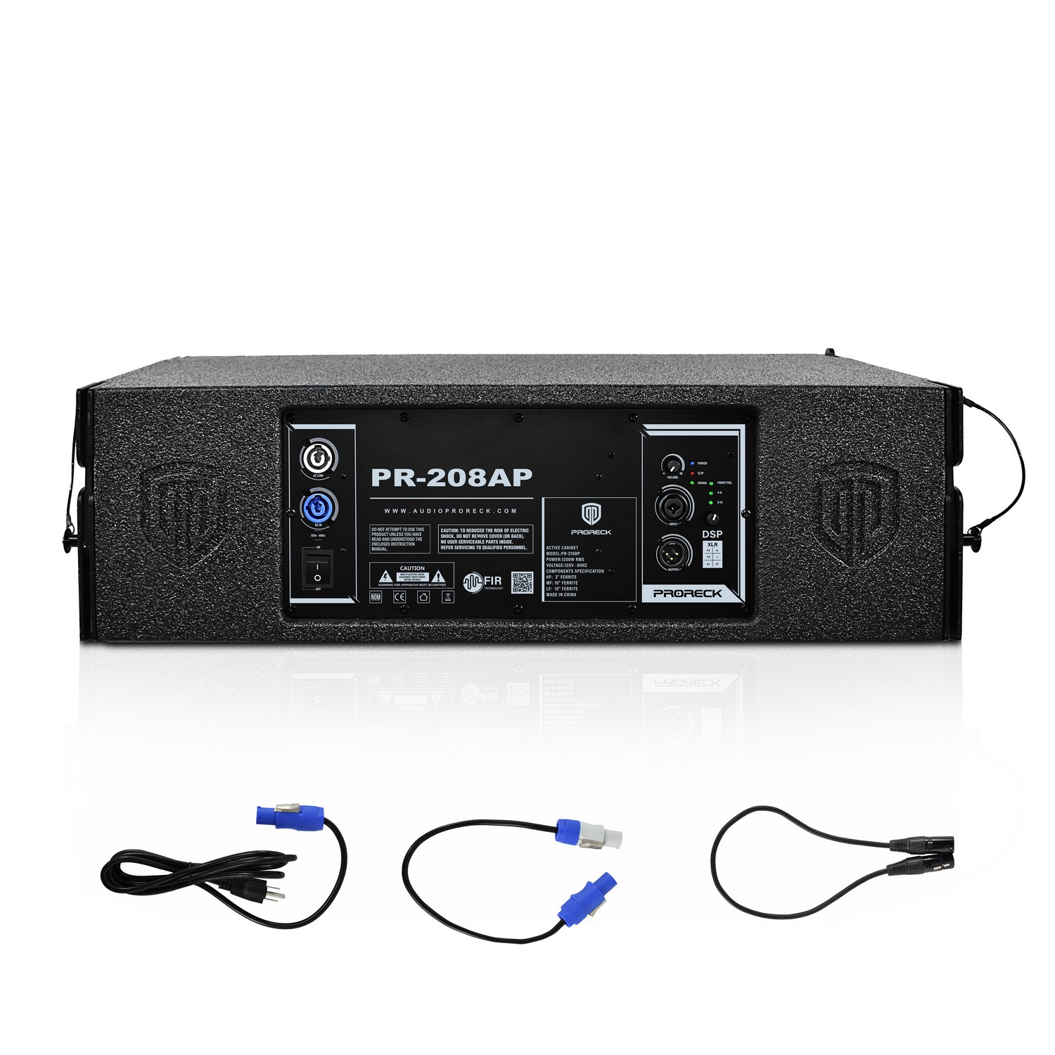 PRORECK PR-208AP Dual 8" Powered Line Array Speaker System | 1000W Peak Power|Single Speaker