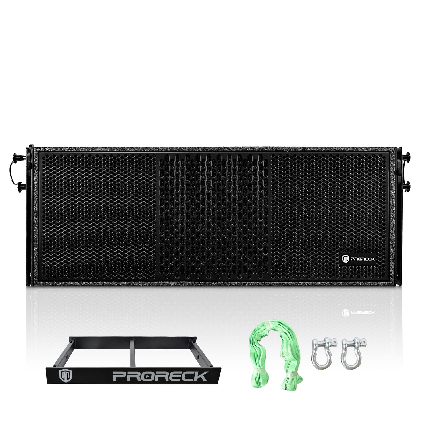 PRORECK PR-208AP Dual 8" Powered Line Array Speaker System | 1000W Peak Power|Single Speaker with Fly Case
