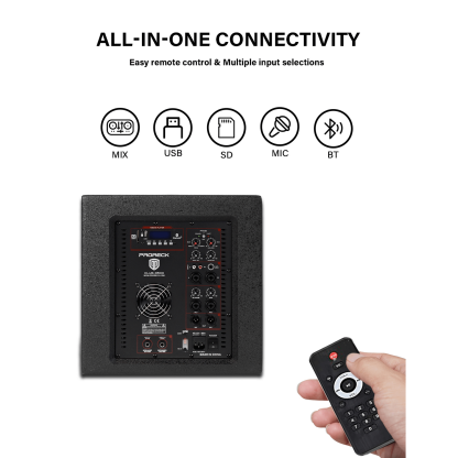 PRORECK Club 3500 | Bluetooth 3500W Party PA System |15''SUB|15 inch powered subwoofer