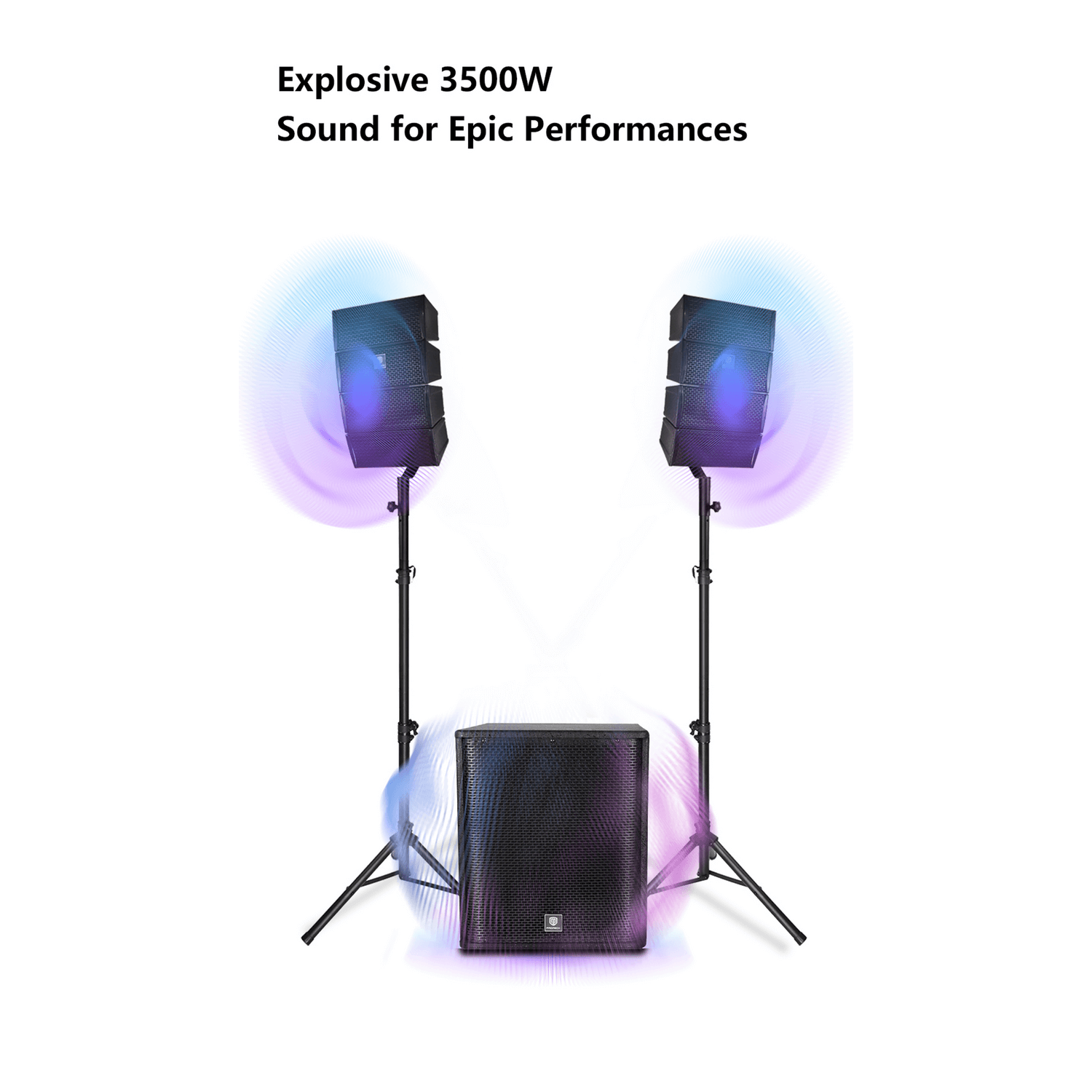 PRORECK Club 3500 | Bluetooth 3500W Party PA System |15''SUB|15 inch powered subwoofer