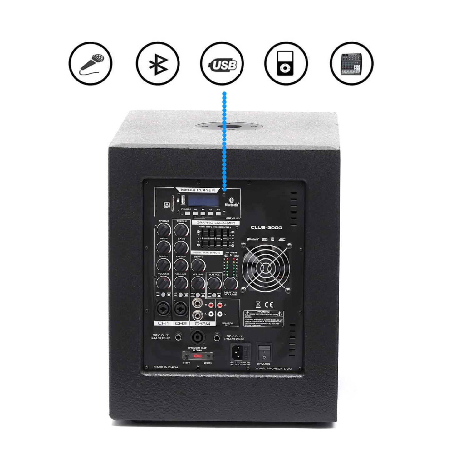 PRORECK Replacement Subwoofer | Club Single Subwoofer - PRORECK