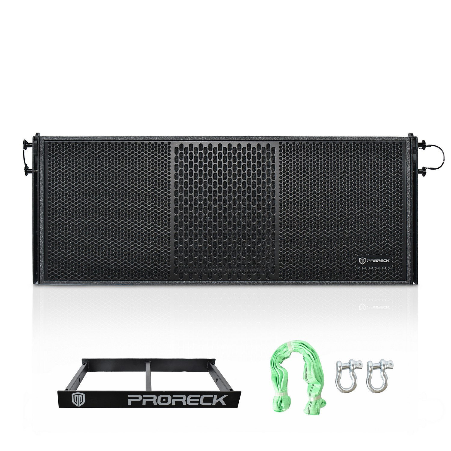 PRORECK PR-210BP-1F Powered  Dual10" Line Array Speakers - (One Pack includes 1 speakers and 1 fly bar)