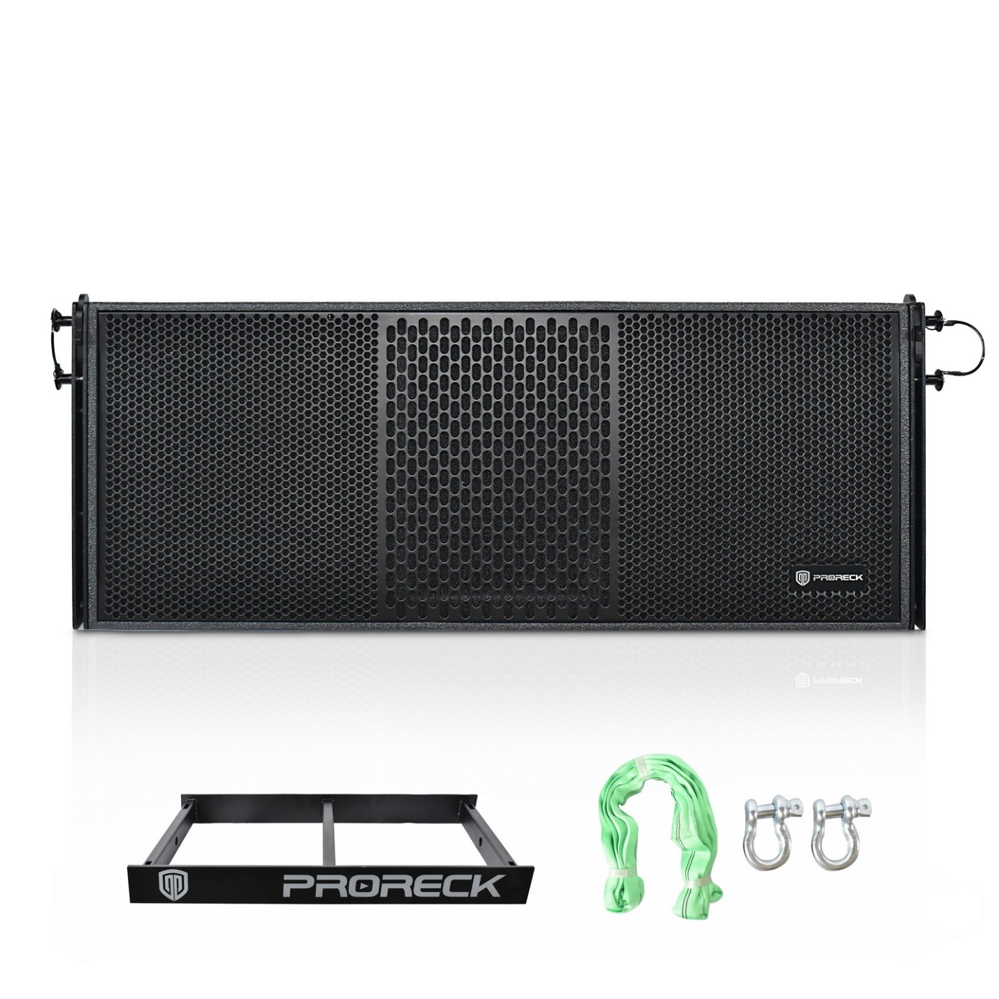 PRORECK PR-210BP-1F Powered  Dual10" Line Array Speakers - (One Pack includes 1 speakers and 1 fly bar)