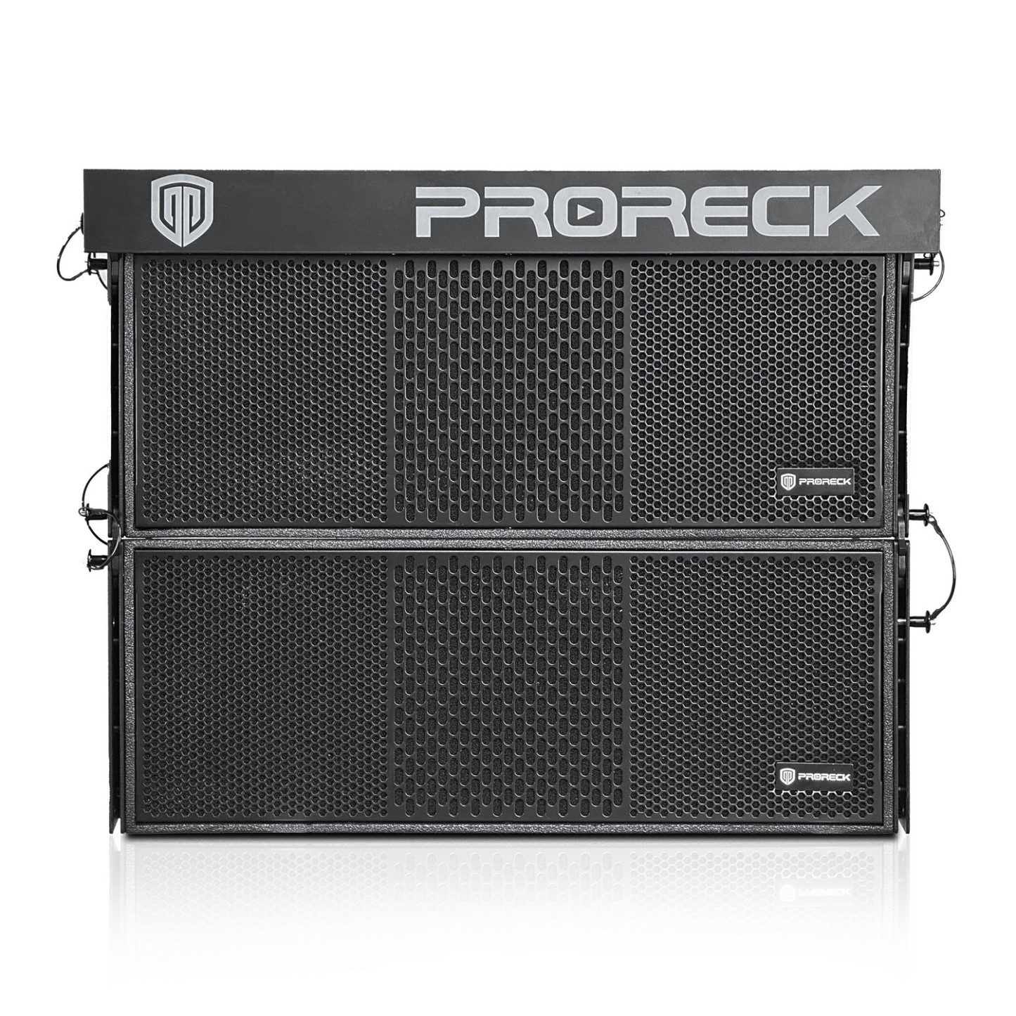 PRORECK PR-208AP-2F Dual 8" Powered Line Array Speaker System | 2000W Peak Power| with Fly Bar Hanging
