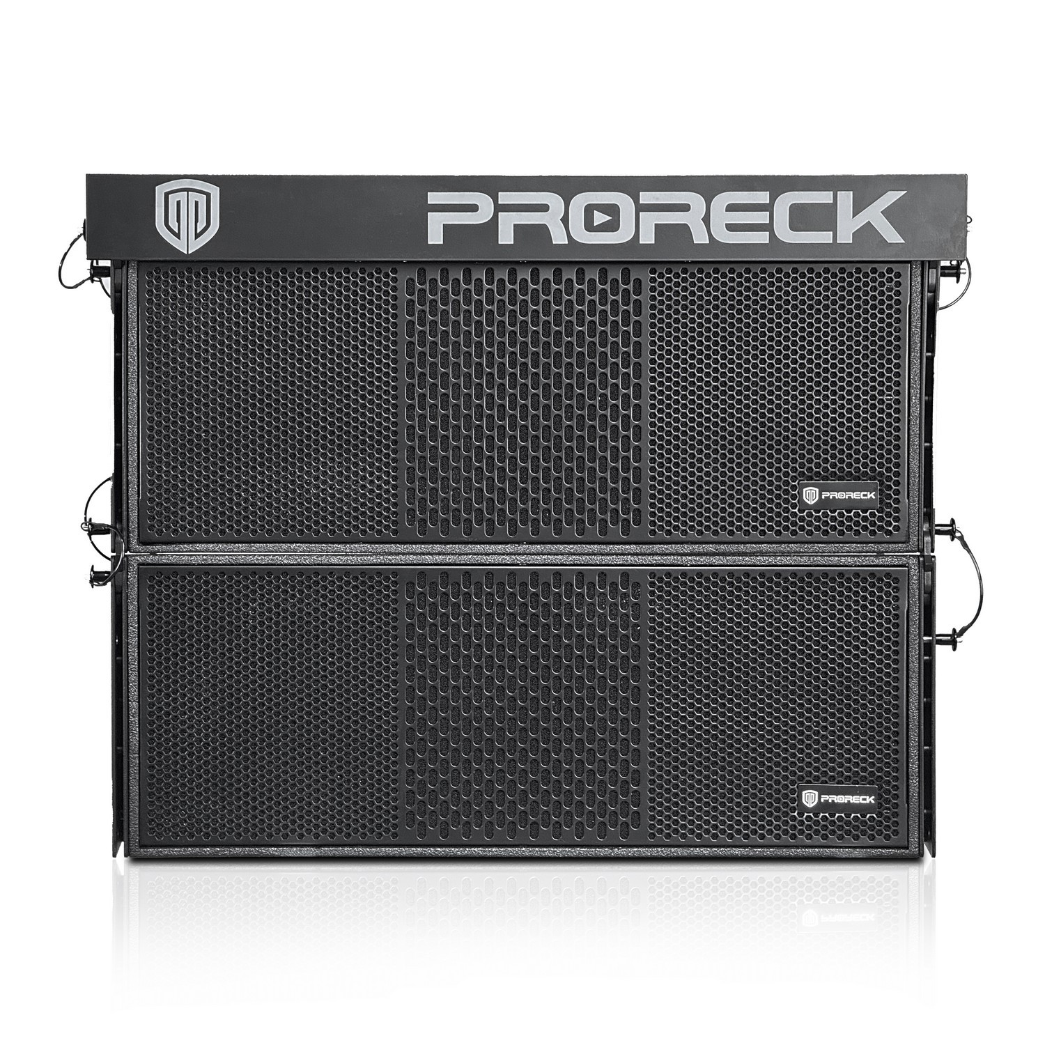 PRORECK PR-208AP-2F Dual 8" Powered Line Array Speaker System | 2000W Peak Power| with Fly Bar Hanging