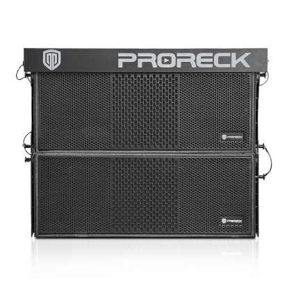 PRORECK PR-208AP-2F Dual 8" Powered Line Array Speaker System | 2000W Peak Power| with Fly Bar Hanging
