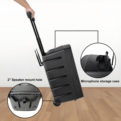 PRORECK Freedom 10 | 10'' Inch Party & Karaoke Speakers with Rechargeable Battery