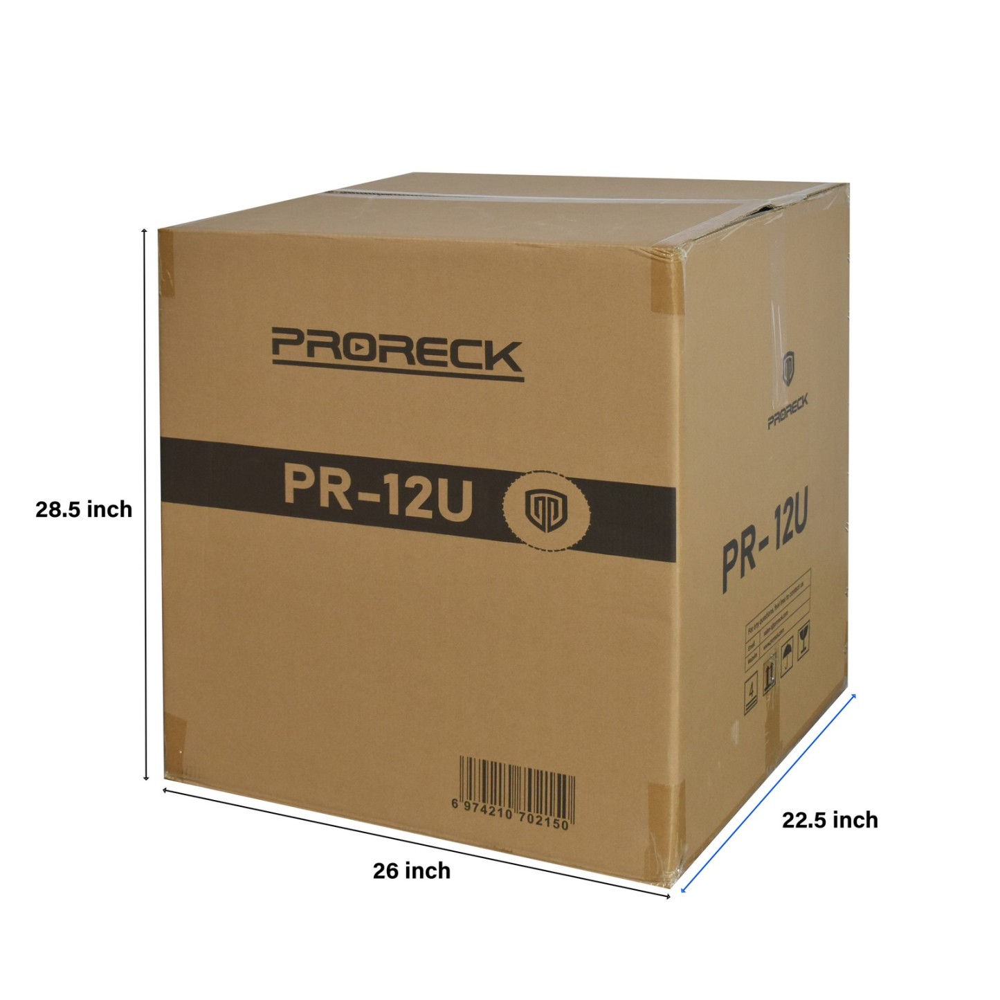  PR-12U | Rack Case 12U - Portable Mixer Flight Case with Laptop Shelf, Side Tables, and Casters  - PRORECK