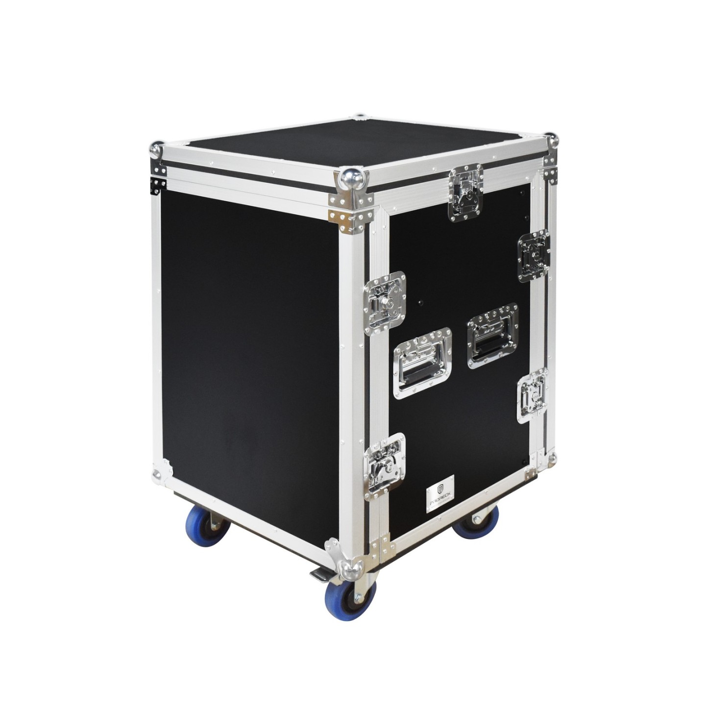 Rear panel of PRORECK PR-14UT road case with removable lid and ventilation design for audio gear