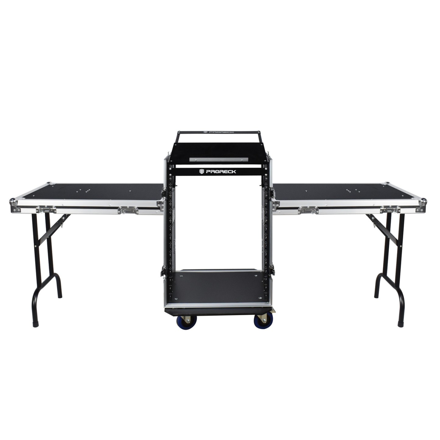 PRORECK PR-16UW DJ Rack Case with Fold-Out Tables|16U Rack